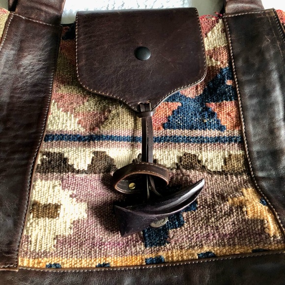 Calleen Cordero Leather and Kilim Shoulder Bag - Picture 2 of 13